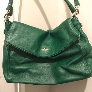 Kate Spade Green Leather Crossbody Satchel